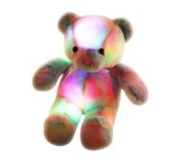 Stuffed Bear Plush,Portable Gentle Soft Toy with LED Rainbow Lights - Cute Bear Plush With Light,for Children Girl Family Friends Colleagues Birthday Festival Home Travel New Year Bedroom