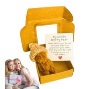 Stuffed Bears Plush - Handmade Little Plush Bear in Box | Handmade Cute Pet Buddy with Inspirational Card Positive Home Decor for Women Men Kids