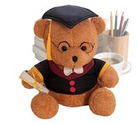 Stuffed Bears Plush - With Hat Cute Soft Toys, Adorable Figure Stuffed Animal Plush, Premium Fuzzy Fabric, Size | Toy For Home Bedroom Living Room Office Bed Shelf Travel Birthday Party