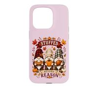 Stuffed Beyond Reason Funny Thanksgiving Gnomes Case for iPhone 15 Pro