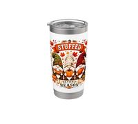 Stuffed Beyond Reason Funny Thanksgiving Gnomes Stainless Steel Insulated Tumbler