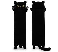 Stuffed Black Cat Plush Long Stuffed Animals Plush Black Cat Soft Toy Kawaii Plush Pillow Cuddly Toys Large Kitten Cushion Animal Plush Cute Plush Stuffed Kitten Hugging Pillow for Unisex