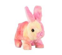 Stuffed Bunny - Cute Cartoon Plush Toy, Interactive Bunny with Sounds, Animated Rabbit Toy with Wiggling Ears and Moving Nose, Soft Huggable Companion, Electronic Plush Animal for Boys Girls Playtime