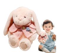 Stuffed Bunny Plush Toy - Cute Long Ear Animal Rabbit, Soft Cuddly Kids Sleeping Pillow 35cm, Huggable Plush Toy for Boys Girls, Adorable Bedtime Companion and Gift
