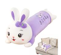 Stuffed Bunny Plush Toy - Large 27.56" Cute Cushion For Bed Or Sofa | Soft Plush Animal Pillow For Women, Romantic Gift For Valentine’s Day, Girls Room Decor, Cuddly Toy For Lovers