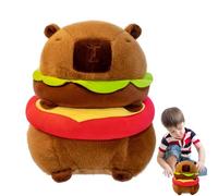 Stuffed Capybara Plush Toy,Plush Burger Capybara Animal | Stuffed Figure Soft Cuddly Sofa Decoration, Cute Animal Toy for Kids