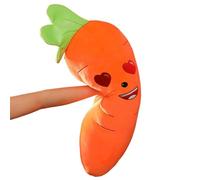 Stuffed Carrot Plush,17.71inch Carrot Plush Stuffed Toy with Cute Smile Face - Stimulation Vegetable Ornament for Spring Fall Thanksgiving Harvest Home Party Decoration
