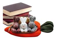 Stuffed Carrot Plush - Three Easter Dolls Carrot Easter Decoration with Zip | For Family, Friends, Classmates | Plush Toy, Gift for Children and Adults, Home Decor