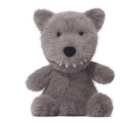 Stuffed Cartoon Plush Toy Wolf Doll - 25cm Soft and Fluffy Grey Animal Plushie, Cuddly Bedtime Companion for Girls, Adorable Sleeping Pillow Toy for Toddlers, Kids Room Sofa Décor