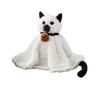 Stuffed Cat Ghost, Halloween Bedtime Doll, Soft Plush Pillow Design, Cuddly Sleep Companion, Spooky Decorative Toy for Boys, Girls, Birthday Gifting, Parties Favors, Decorations, 6.3x11.42x5.51 inches