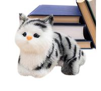 Stuffed Cat Plush Cat, Realistic Cat Cuddly Toy, 7.09 Inch Large Kitten Stuffed Toy, Collectable Cat Doll with Cute MIAU Sounds for Children, Girls,