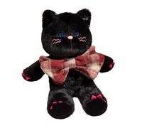 Stuffed Cat Toy, Plush Cat Doll, 11.81 Inches Cotton Adorable Cartoon Soft Huggable Stuffed Animal Cushion, Cozy Pillow for Kids, Bedroom, Couch, Game Room, Gift