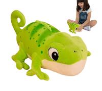 Stuffed Chameleon Toy - Lifesize Cartoon Plush Lizard, Soft Reptile Companion with Vibrant Pattern Fabric and Cuddly Filling, Perfect 12 Inch Gift for Kids Teens Animal Lovers Birthday