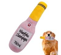 Stuffed Chew Dog Toys | Simulated Beer Shape Bite-resistant Squeak Plush Dog Toy - Sound Plush Interactive Chattering Chew Toy, For Puppy Teething, Behavioral Training