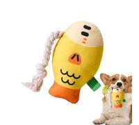 Stuffed Chew Toy for Dog Inside, Plush Pet Chew Toy - Soft Plush Squeaky Toy Puff Head Fish Chew Toy | Healthy Teeth Toys Interactive Wear-Resistant Dog Toys