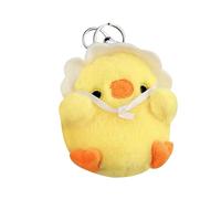 Stuffed Chick Keychain Fluffy Cute Plush Animal Doll Key Ring for Backpack Handbag Decorations Soft Short Plush Material 7x9cm (Boy Chick)