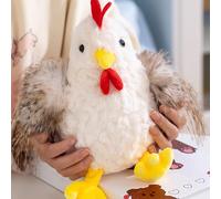 Stuffed Chicken Plush, 28cm Chicken Plush Toy, Realistic Stuffed Animal, Cute Chick Farm Soft Poultry Playtime Companions Home Decoration Pillow Birthday Present For Kids Boys Girls