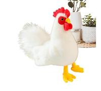 Stuffed Chicken Plush Toy - 18cm Realistic Chicken Stuffed Animal | Soft Plush Rooster Hen Doll - Cute Farm Animal Pillow | Kids Gift Home Decor Stress Relief Toy
