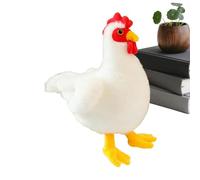 Stuffed Chicken Plush Toy - 18cm Realistic Chicken Stuffed Animal | Soft Plush Rooster Hen Doll - Cute Farm Animal Pillow | Kids Gift Home Decor Stress Relief Toy