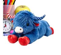 Stuffed Cow Plush Toy - 10 Inch Realistic Cute Room Decor for Use, Soft Fabric Farm Animal Gift for Kids Teens Family Friends | Polyester Cotton Blend Cushion Figure Home Office Couch Bedroom