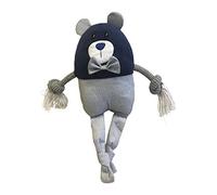 Stuffed Dog GLORIA - Size 23 cm - Teddy Pumba - Dog Toy - Plush with Sound - soft texture - Highly resistant - Ideal for large dogs - Gray Color / Blue
