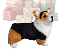 Stuffed Dog Plush - Realistic Soft Home Decor - Plush Toys Stuffed Doll Ornaments,for Living Room Nightstand Kitchen Office Shelf Entryway Apartment Birthday Travel Party Kids Adults