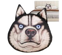 Stuffed Dog Shape Pillow - Cute Husky Head Pillow - Plush Plush Toy Decoration - For Office Apartment Hotel Student Room Farm Car Interior Living Room
