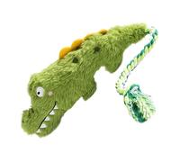 Stuffed Dog Toys - Crocodile Design, Squeaky Plush, Teething Chew Toy | Natural Teeth Dog Treat Toy For Aggressive Chewers | Ideal For Training, Indoor Outdoor Use, Home Play, Park Fetch, And Pet