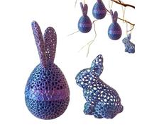 Stuffed Easter Eggs with Bunny, Bunny Egg Figurine | Easter Eggs Table Decoration | Toy Bunny Figure Printed In, Egg Collectible Figurines