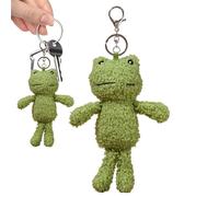 Stuffed Frog Keychain - Mini Animal Plush Pendant, Adorable Cartoon Soft Charm | Hanging Accessory With Frog For School Bags, Tote Handles, Zipper Pouches, Kid’s Purse Decoration, Small Gift I