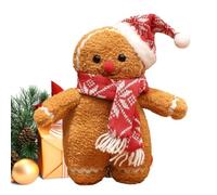 Stuffed Gingerbread Men - Christmas Scarf And Hat Design Plush Toy Pillow