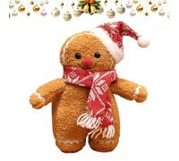 Stuffed Gingerbread Men Scarf and Hat Design Figurine Cushion Ornament