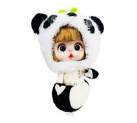 Stuffed Girl Doll - Big-Eyed Plush Doll with Outfits, Posable Pretend Toy | Fashion Dress in Sleepwear, Soft Imaginative Playmate for Gift for Girls’ Party, Collection Item, Bedtime Friend