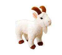 Stuffed Goat Toy, Adorable Plush Figurine for Collectors, Cuddling with Soft Comfort Design, Farm Animal Plush for Kids, Boys, Girls, Adults, Playroom, Birthday, Gift, Christmas