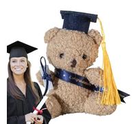 Stuffed Graduation Bear - Stuffed Bear in Graduation Hat | 5.1" Plush Doll with Cap and Graduation Certificate | Teddy's Graduation Keepsake, Animal Desktop Decor for Preschool, High School, College