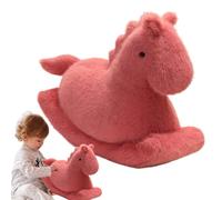 Stuffed Horse,15.7 Inch Rocking Horse Throw Pillow | Playful Companion, Cute Realistic Animal Desktop Ornament for Bedroom Living Room Sofa Car