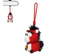 Stuffed Horse Figurine, Festive New Year Decoration, Mini Plush Bag Pendant with Adorable Features, Sturdy Material with Soft Filling, Giftable Keepsake, Family Friends Youth Present for Celebration