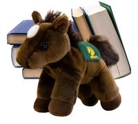 Stuffed Horse Plush - 21cm Soft Mascot Doll, Short Plush Cozy Pillow, Collectible Animal Toy with Adorable Narrow Limbs | Decorative Companion for Kids Girls Boys Friends Family Sofa Bed Car Home Déco