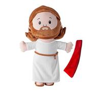 Stuffed Jesus - Cartoon Plush Jesus Pillow, Embroidered Character Cushion Doll | Ideal Religious Decor, Cozy Bedroom Plushei, Nursery Spiritual Toy, Playroom Display Piece, Couch Companion