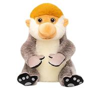 Stuffed Monkey Plush - Cuddly Safari Doll, Soft Brown Ape Friend | Huggable Jungle Character, Lightweight Baby Snuggle, Gender-Neutral Toddler Comfort Companion, Adorable Nursery Addition Accessory