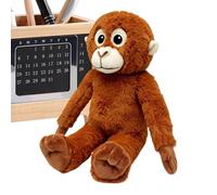 Stuffed Monkey - Realistic Long Hand Design For Cuddling, 36cm Standing Height Plush Doll, 110g Weighted + 14.2 Inch Frame, Premium Soft Touch Synthetic Fibre - For Living Rooms & Childrens Day