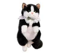 Stuffed Realistic Cat Plush Backpack, Cute and Soft Cat Shaped Bag Plush with Detachable Shoulder Strap, 2-in-1 CatBackpack, Spacious Enough to Hold Items, Suitable for Girls and Women (D)