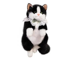 Stuffed Realistic Cat Plush Backpack, Cute and Soft Cat Shaped Bag Plush with Detachable Shoulder Strap, 2-in-1 CatBackpack, Spacious Enough to Hold Items, Suitable for Girls and Women (D)