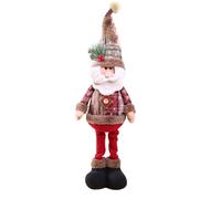 Stuffed Santa Claus - 23.62 x 7.08 Inch Large Red Nutcracker Shelf Stool, Plush Doll with Retractable Legs, Cute Party Gift for Holidays, Soft Plush Decoration for Birthday Parties