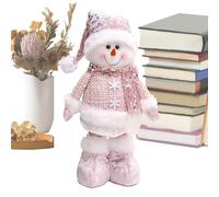 Stuffed Snowman Decor,Standing Christmas | Dressed Plush Toy With Hat Floor Figure For Party Table Window Door Living Room Kitchen Fireplace Christmas,Home Christmas Holidays