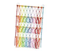 ＡＷＨＡＯ Stuffed Toy Net Stuffed Animal Hammock Macrame Decor Handwoven Corner Organizer Wall Hanging Storage for Kids Bedroom, 3 Layer 88cmx52cm