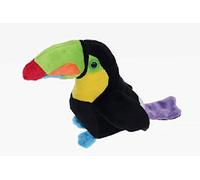 Stuffed Toy Toucan 14 cm, Cuddly Toy, Soft Toy, Horn Bird Bird