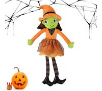 Stuffed Witch Toy - Plush Doll, Cute Design, Halloween Theme | Skin-Friendly Soft Fabric, Adorable Gift Option for Girls Room Sofa, Desk, Bed Decor, Living Area Seasonal Fun Accent Ask