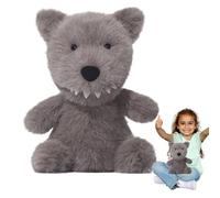 Stuffed Wolf - Grey Plush Wolf Toy for Kids and Adults, Skin Friendly Collectible Doll Pillow Bedroom, Nursery, or Living Room Decor, Cute Comfort Toy Boys, Girls, 9.84-Inch