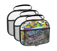 Stuffygreenus Clear Hard Zipper Case Mesh Hard-Sided Premium Storage Case Plastic Clear Hard Shell Zipper Pouch Portable Travel Organizer Box for Building Blocks Cosmetics Makeup Pencil, Black